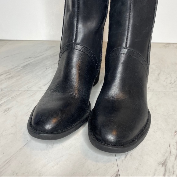 Born Poly Black Leather Tall Riding Boot 6.5M - Picture 11 of 14
